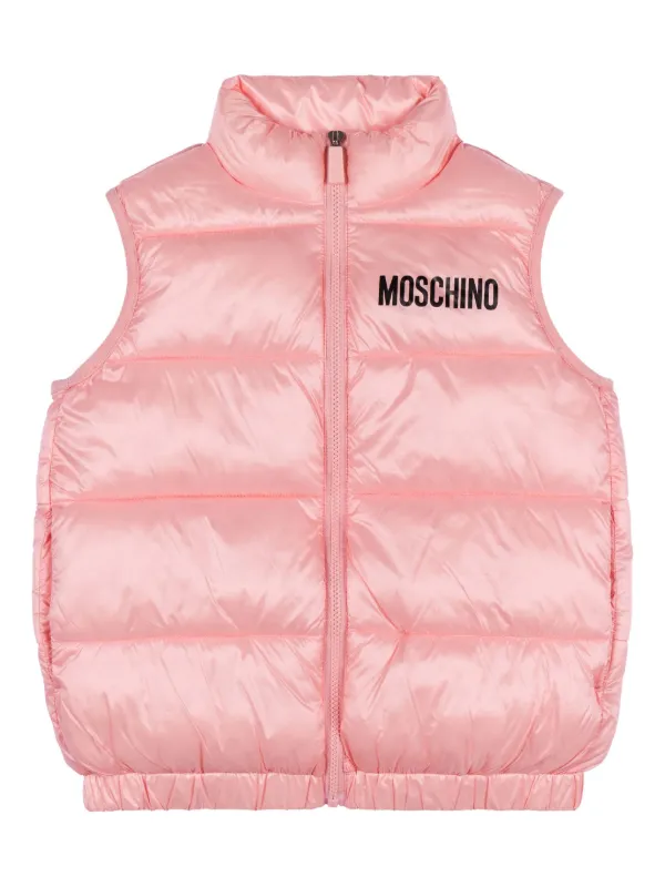 Moschino Kids logo print Puffer Vest Farfetch