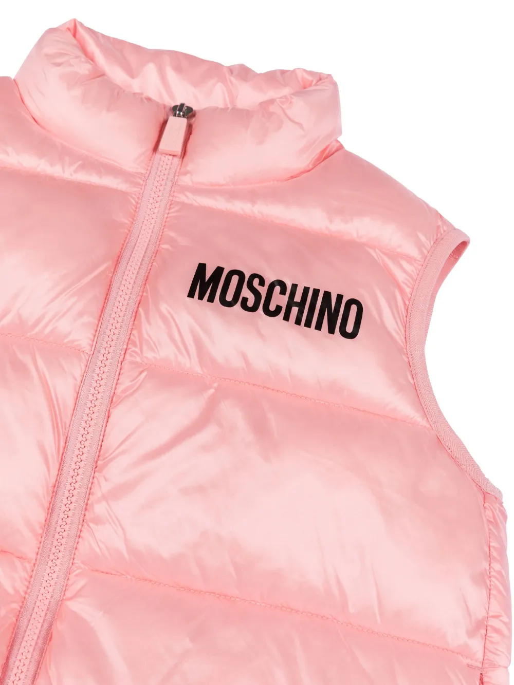 Moschino Kids Bodywarmer met logo Roze