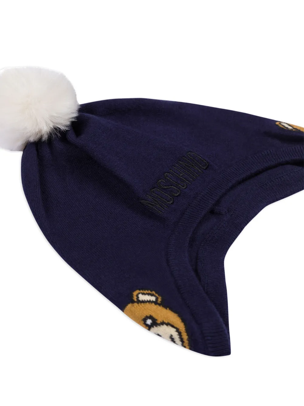 Moschino Kids Muts met Teddy Bear-patroon Blauw