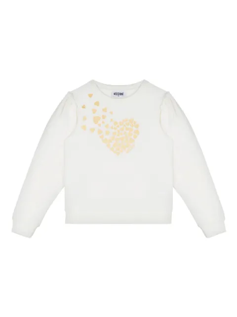 Moschino Kids 하트 프린트 스웨터