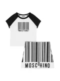 Moschino Kids barcode-print t-shirt - White