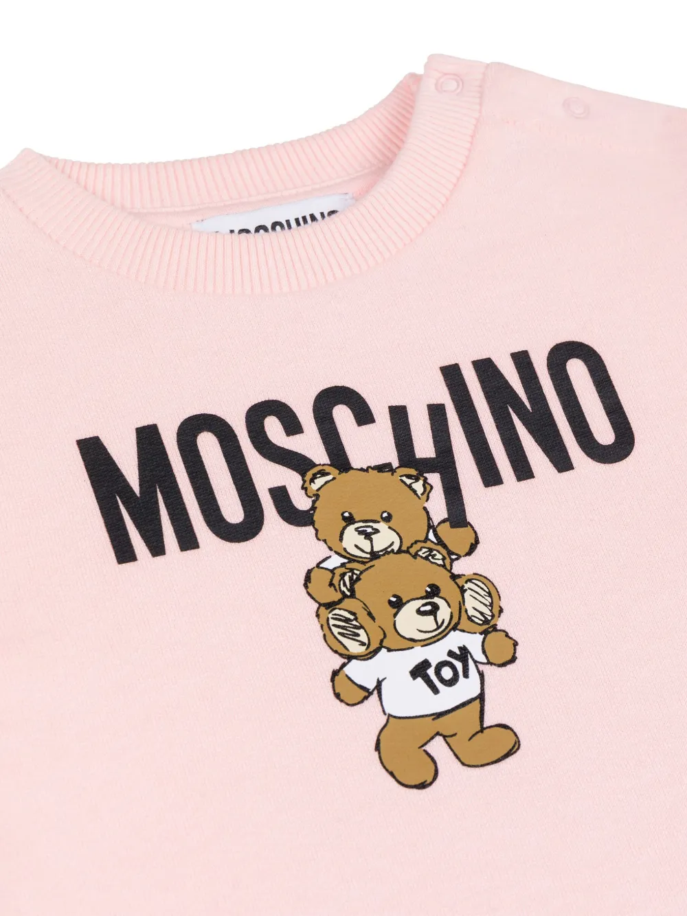 Moschino Kids Sweater met teddybeerprint Roze