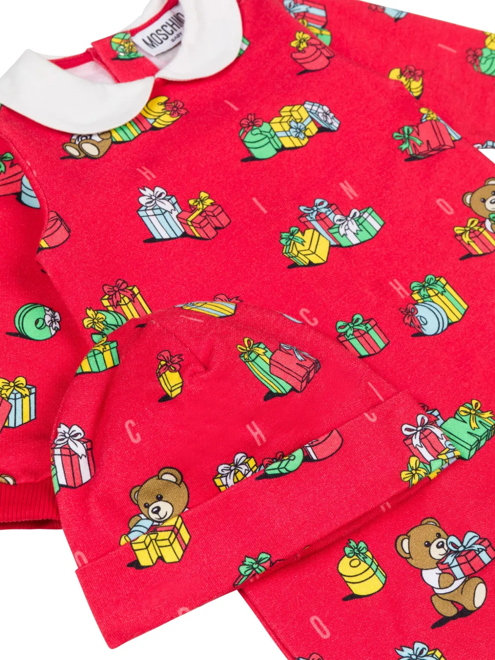 Moschino Kids Babypakje met teddybeerprint Rood