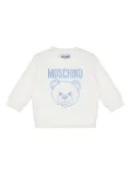 Moschino Kids Teddy Bear-embroidered sweatshirt - White