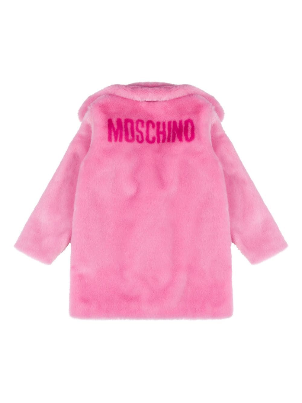 Moschino Kids Jack van imitatiebont met logoprint - Roze