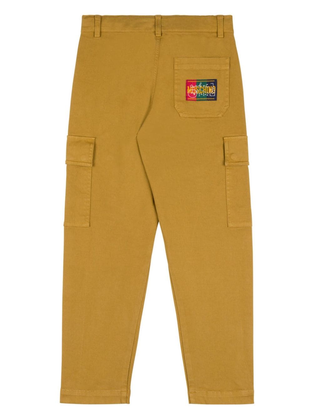 Moschino Kids Cargo broek met logo-label - Bruin