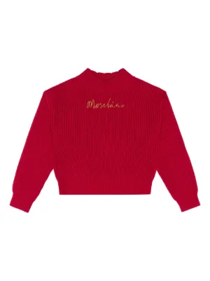 Girls Moschino newest red cord jumper