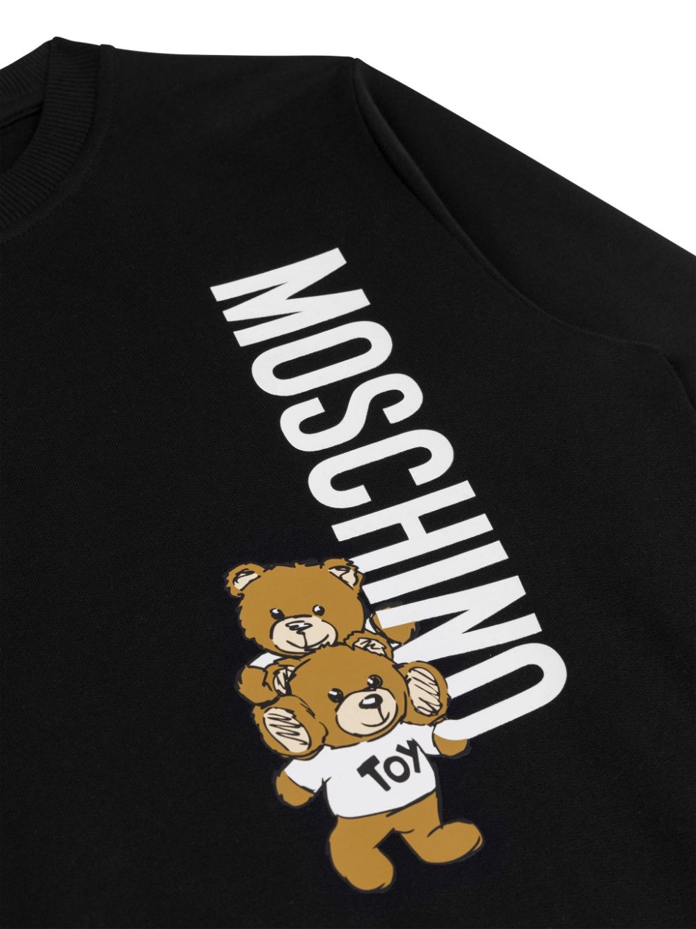 Shop Moschino Teddy Bear Motif Sweatshirt In Black