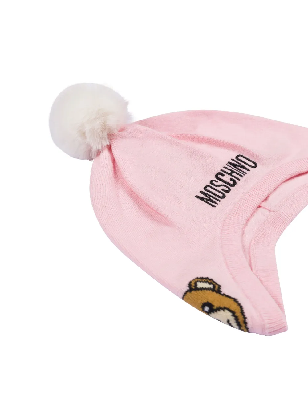Moschino Kids Muts met Teddy Bear-patroon Roze