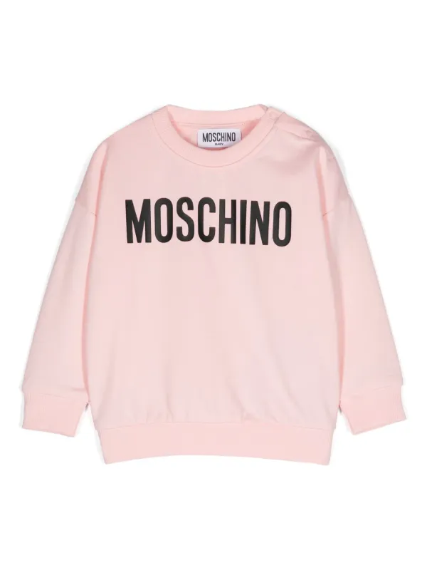 Moschino Kids logo print Sweatshirt Pink FARFETCH BH