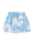 Moschino Kids cloud-print bubble-silhouette skirt - Blue