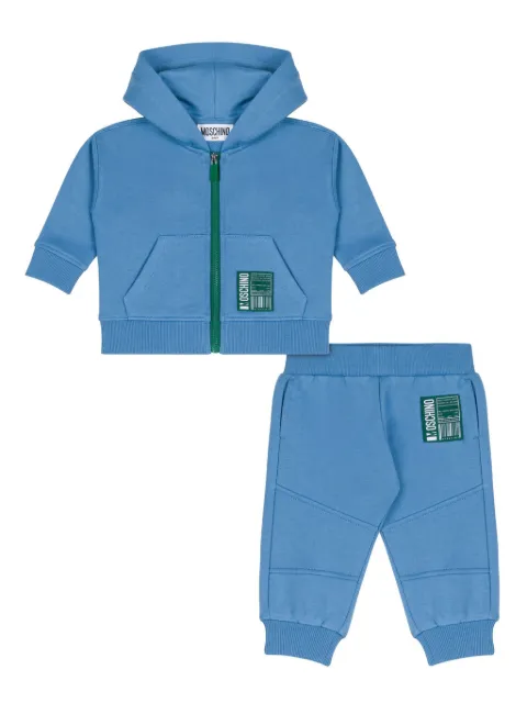 Moschino Kids traje deportivo con etiqueta del logo