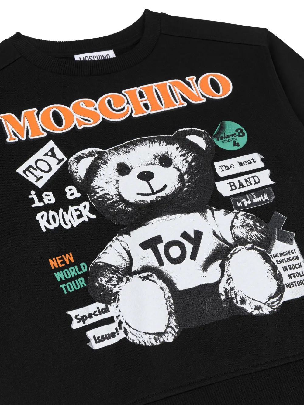 Moschino Kids Sweater met print Zwart