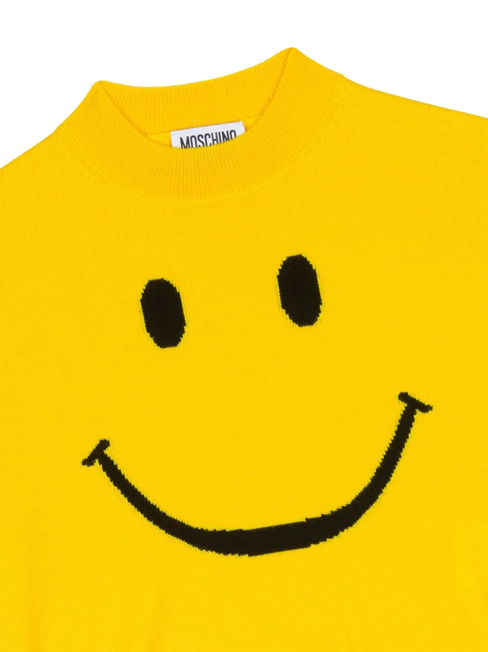 Moschino Kids Trui met logo Geel
