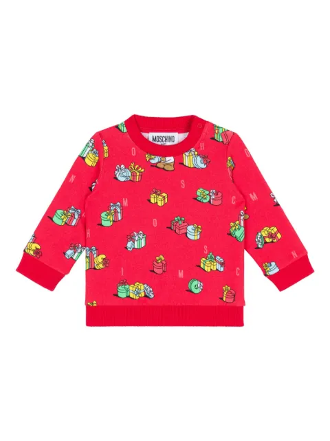 Moschino Kids graphic-print cotton sweatshirt 