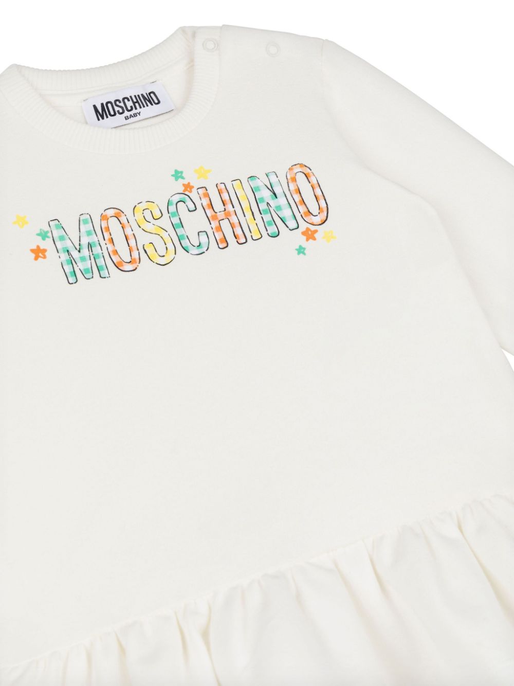 MOSCHINO LOGO印花长袖连衣裙 