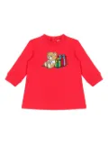 Moschino Kids teddy bear-print dress - Red