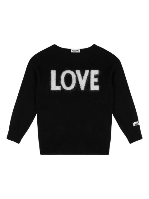 Moschino Kids intarsia-knit logo jumper