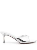 Amina Muaddi 60mm Jeanne Slipper mules - Silver