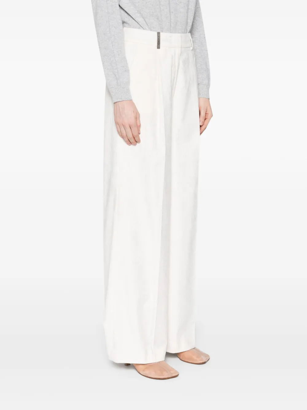 Peserico Ribfluwelen broek Roze