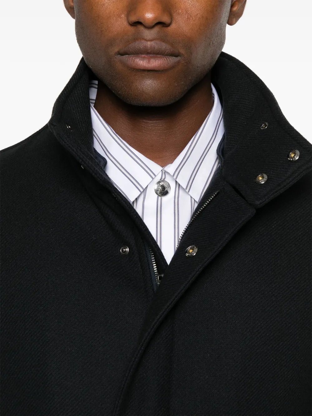 Herno Twill-Mantel mit Kragen aus Faux Fur | Image 6