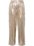 Peserico metallic straight-leg cargo pants - Neutrals