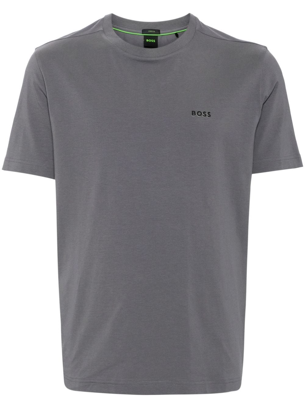 Shop Hugo Boss Logo-embossed T-shirt In Grey