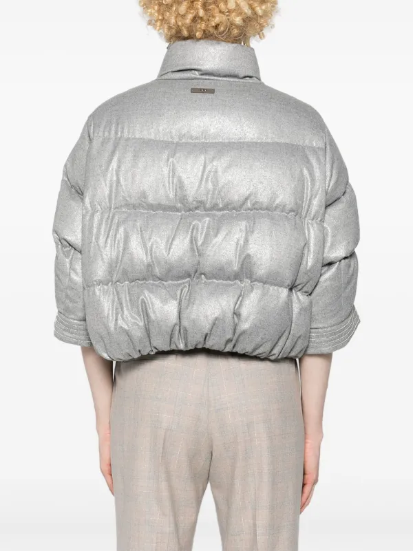 ジャケット PESERICO Women Jackets S2404002200 Grey Peserico glitter-embellished Puffer Jacket | Grey | FARFETCH