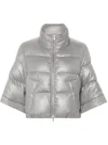 Peserico glitter-embellished puffer jacket - Grey