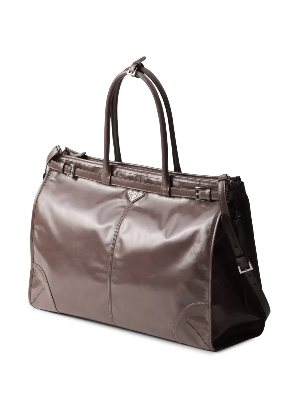 Prada Leren shopper Bruin