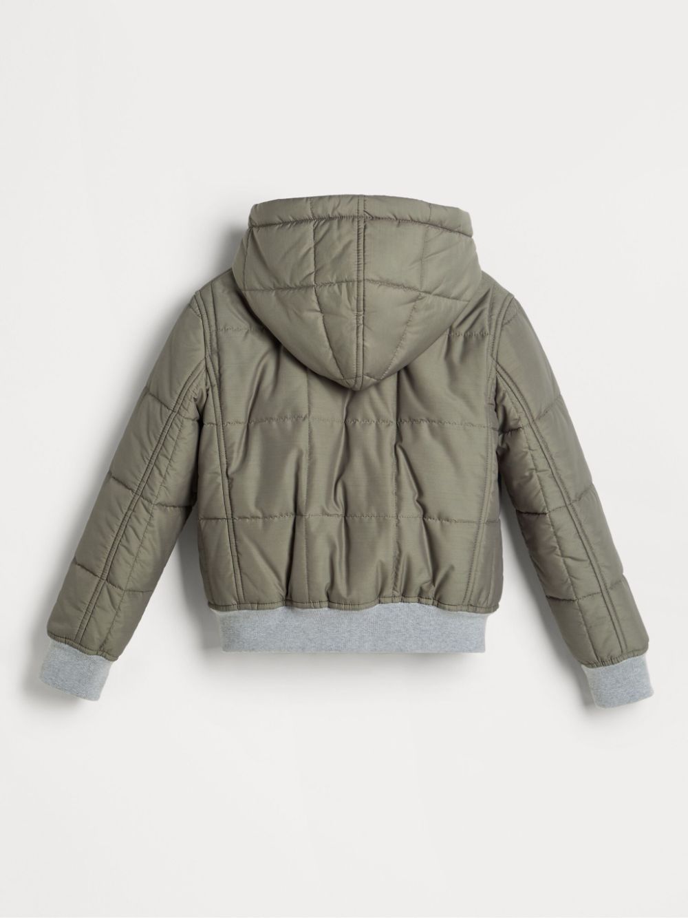 Brunello Cucinelli Kids logo-patch padded jacket - Groen