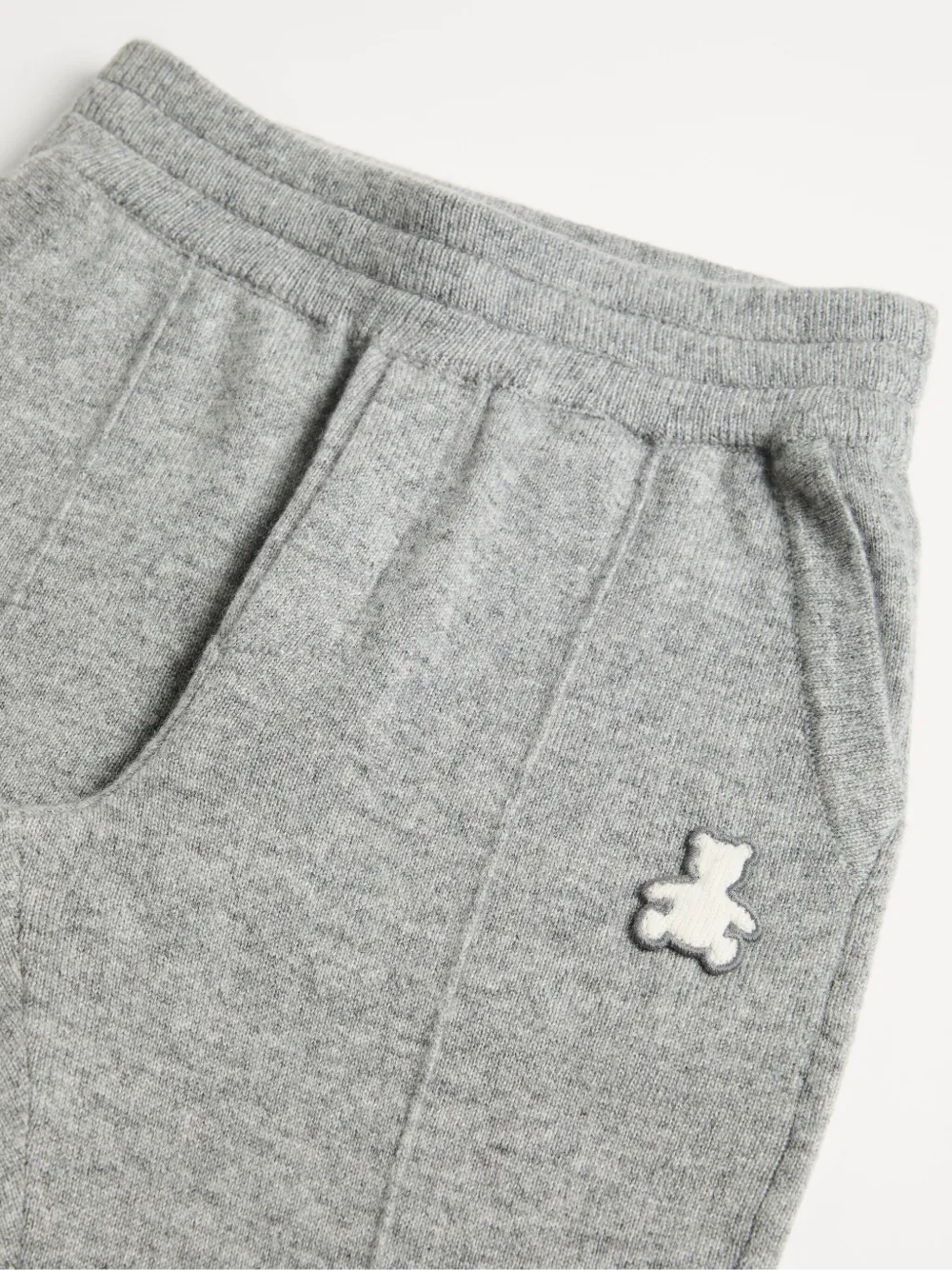 Brunello Cucinelli Kids Kasjmier trainingsbroek met beerpatroon Grijs