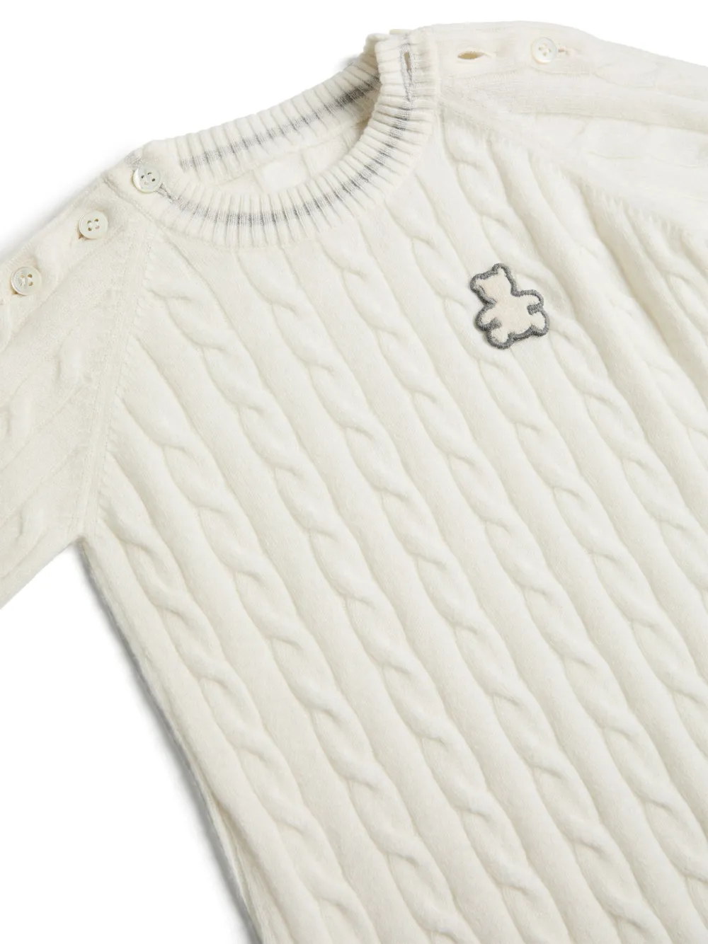 Brunello Cucinelli Cable-knit Jumpsuit In White