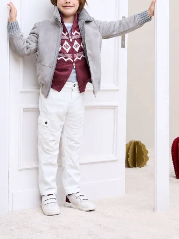 Shearling jacket for kids best sale