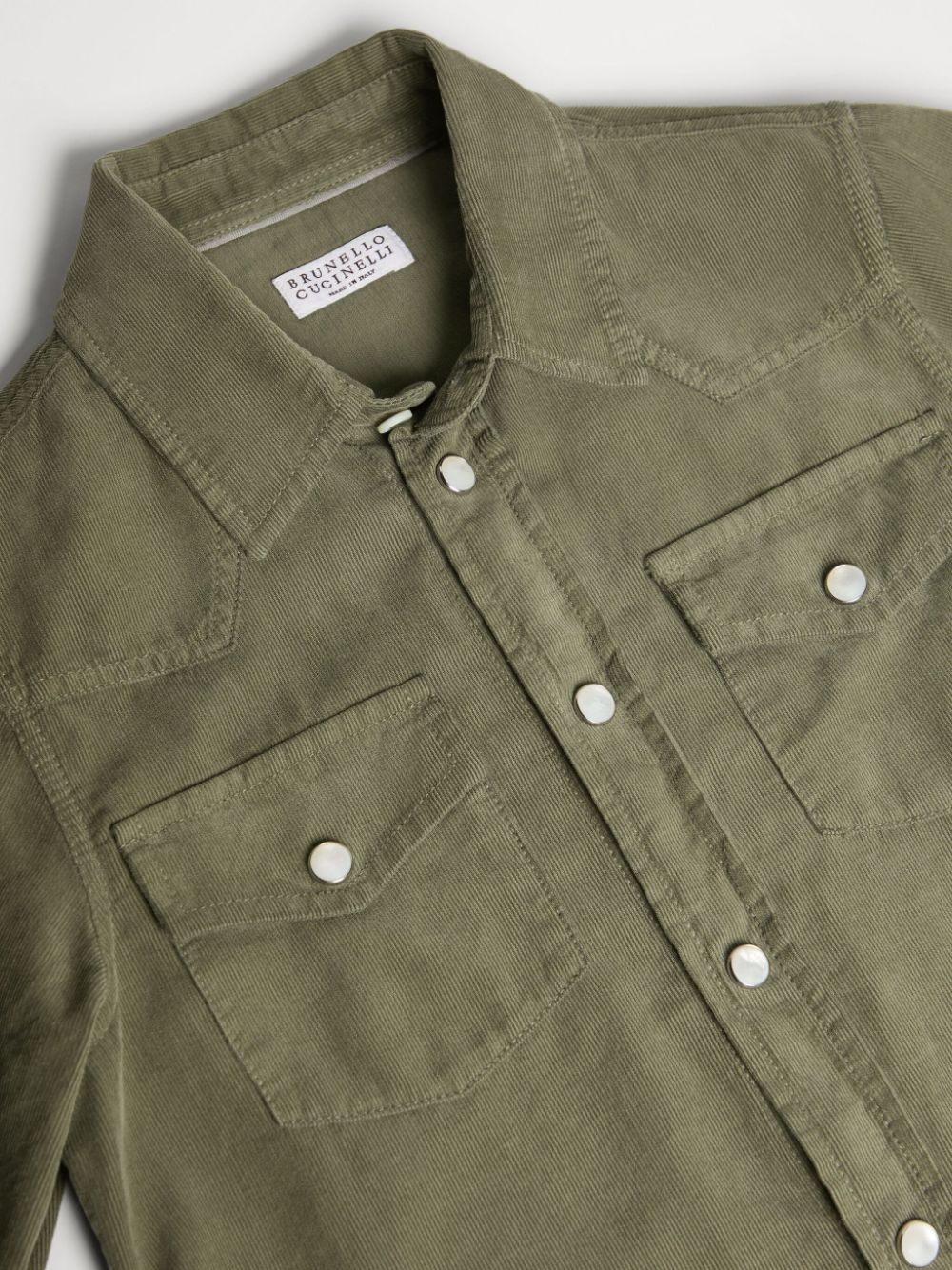 Brunello Cucinelli Kids Katoenen shirt Groen