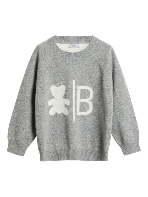 Brunello Cucinelli Kids intarsia-knit cashmere jumper