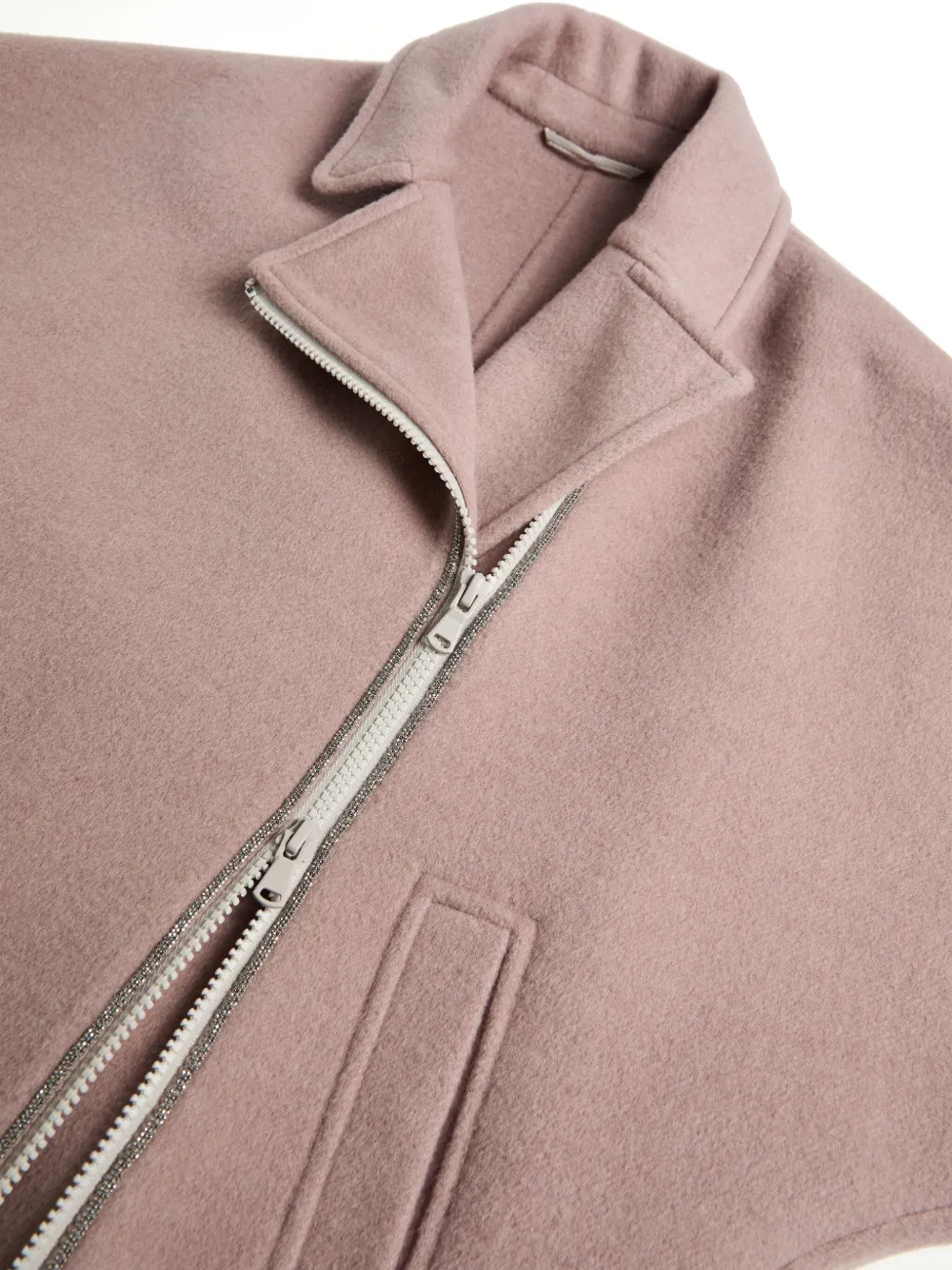 Brunello Cucinelli Kids Bikerjack met rits Roze