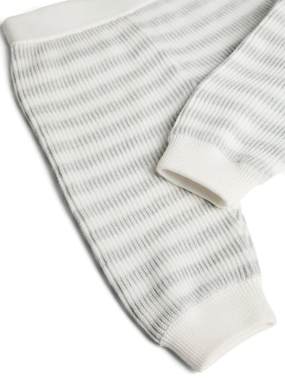 Brunello Cucinelli Kids Gestreepte broek Wit