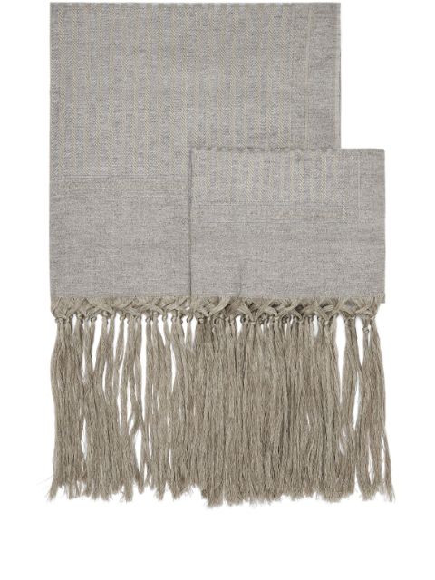 Brunello Cucinelli fringe-detail tablecloth (set of two) Men