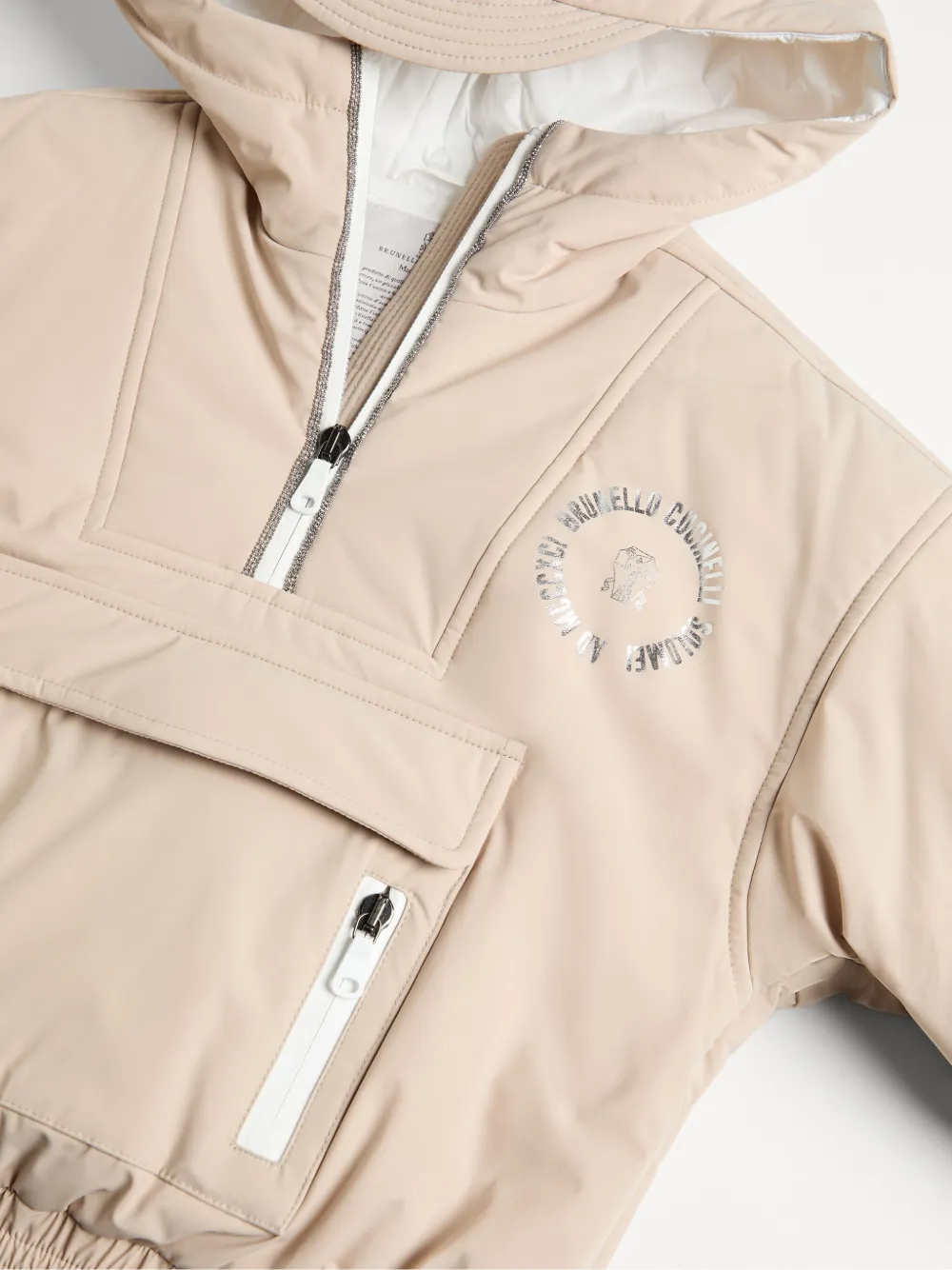 Brunello Cucinelli Kids Gewatteerd jack Beige