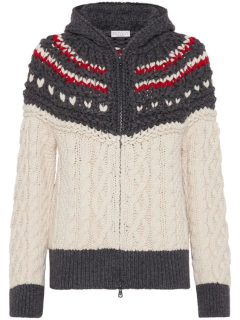 Brunello Cucinelli hooded cashmere cardigan Women