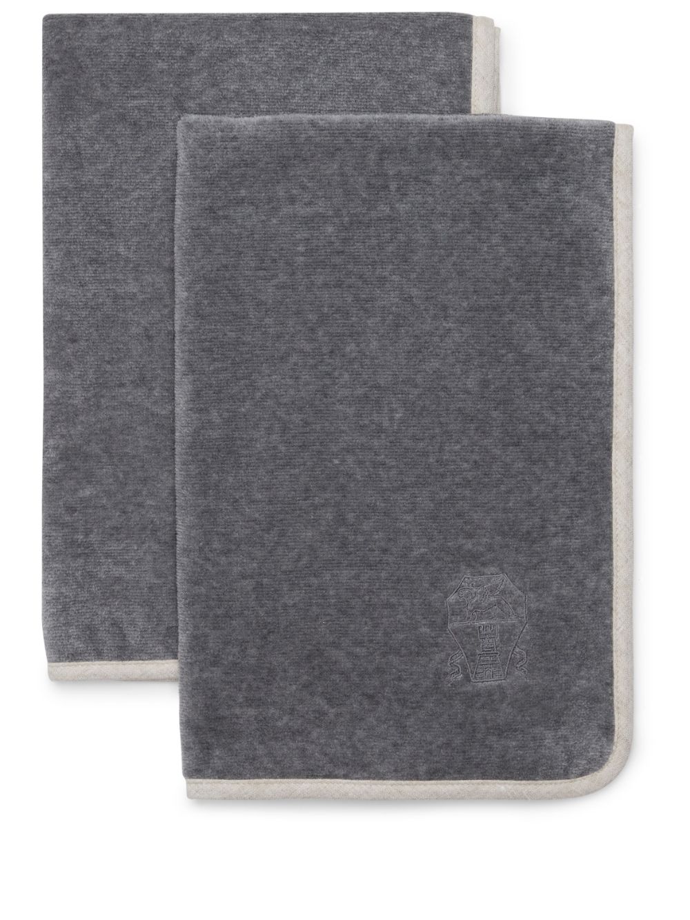 Best buy deals Brunello Cucinelli logo-embroidered towel (set of two) Men