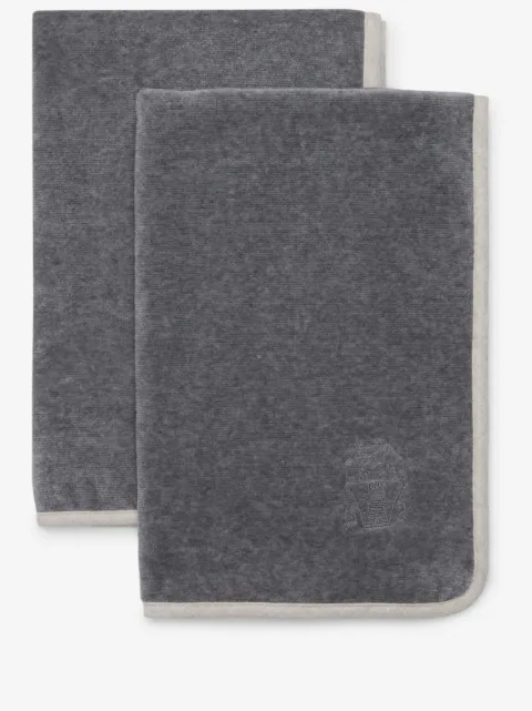 Brunello Cucinelli logo-embroidered towel (set of two) 