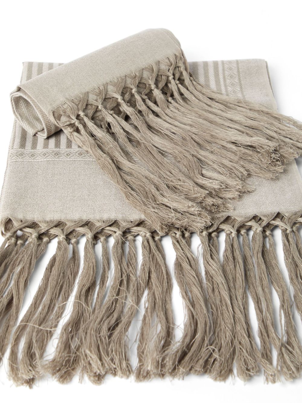 Brunello Cucinelli fringe-detail tablecloth (set of two) Men