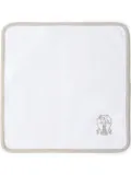 Brunello Cucinelli logo-embroidered towel - White