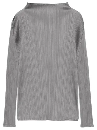 PLEATS PLEASE ISSEY MIYAKE グレー 長袖Tシャツ
