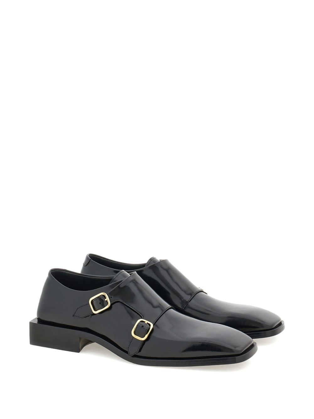 Ferragamo Leren loafers met gesp - Zwart