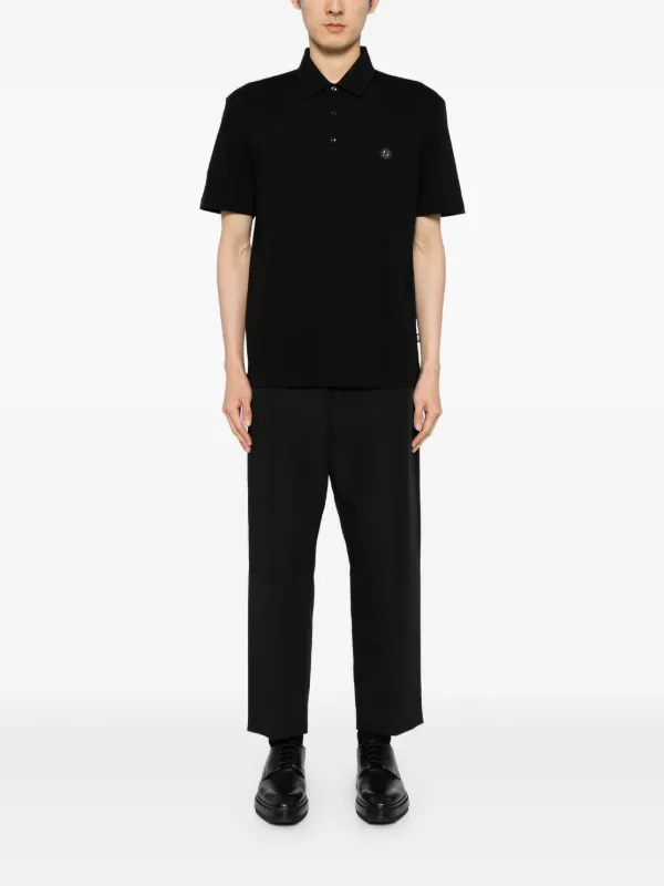 BOSS BLACK ダブルB モノグラム ロゴ 半袖 ポロシャツ BOSS Double B モノグラム Tシャツ | ブラック | FARFETCH JP