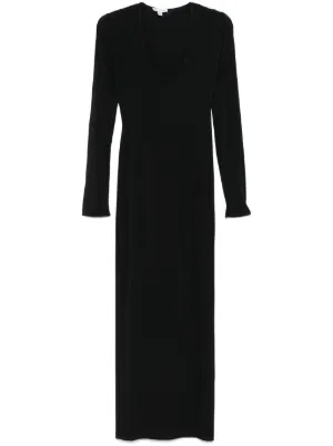 Saint Laurent オープンバック マキシドレス | ブラック | FARFETCH JP