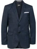 BOSS single-breasted blazer - Blue